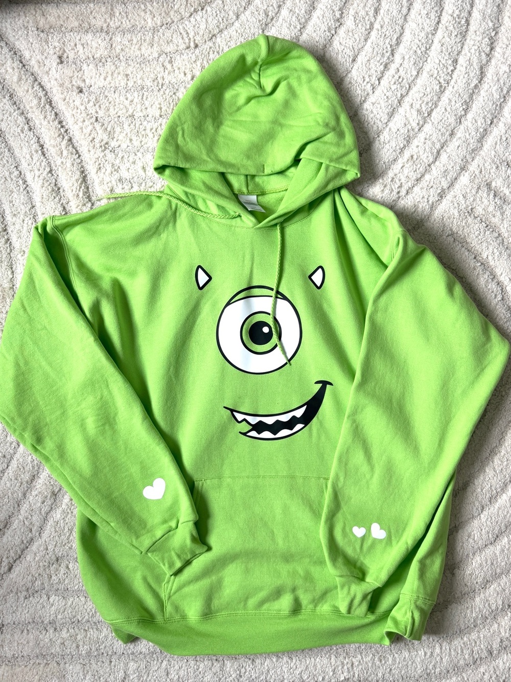 Disney Monsters Inc. Mike Wazowski Green Hoodie – Size Large 💚 Unisex L
